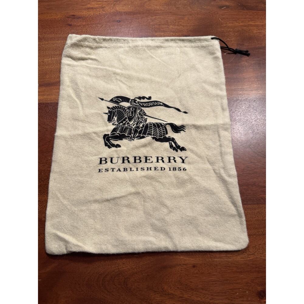 Authentic Burberry Logo Dust Bag Drawstring Travel Storage ( 12” x 10”)